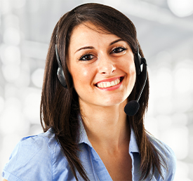 lady with headset